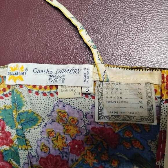 ❤️SOULEIADO CHARLES DEMERY Made in France Boho Spaghetti Strap Cotton Dress XS - Picture 9 of 10